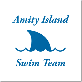 Amity Island Swim Team Blue Posters and Art